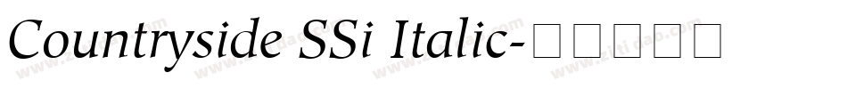 Countryside SSi Italic字体转换